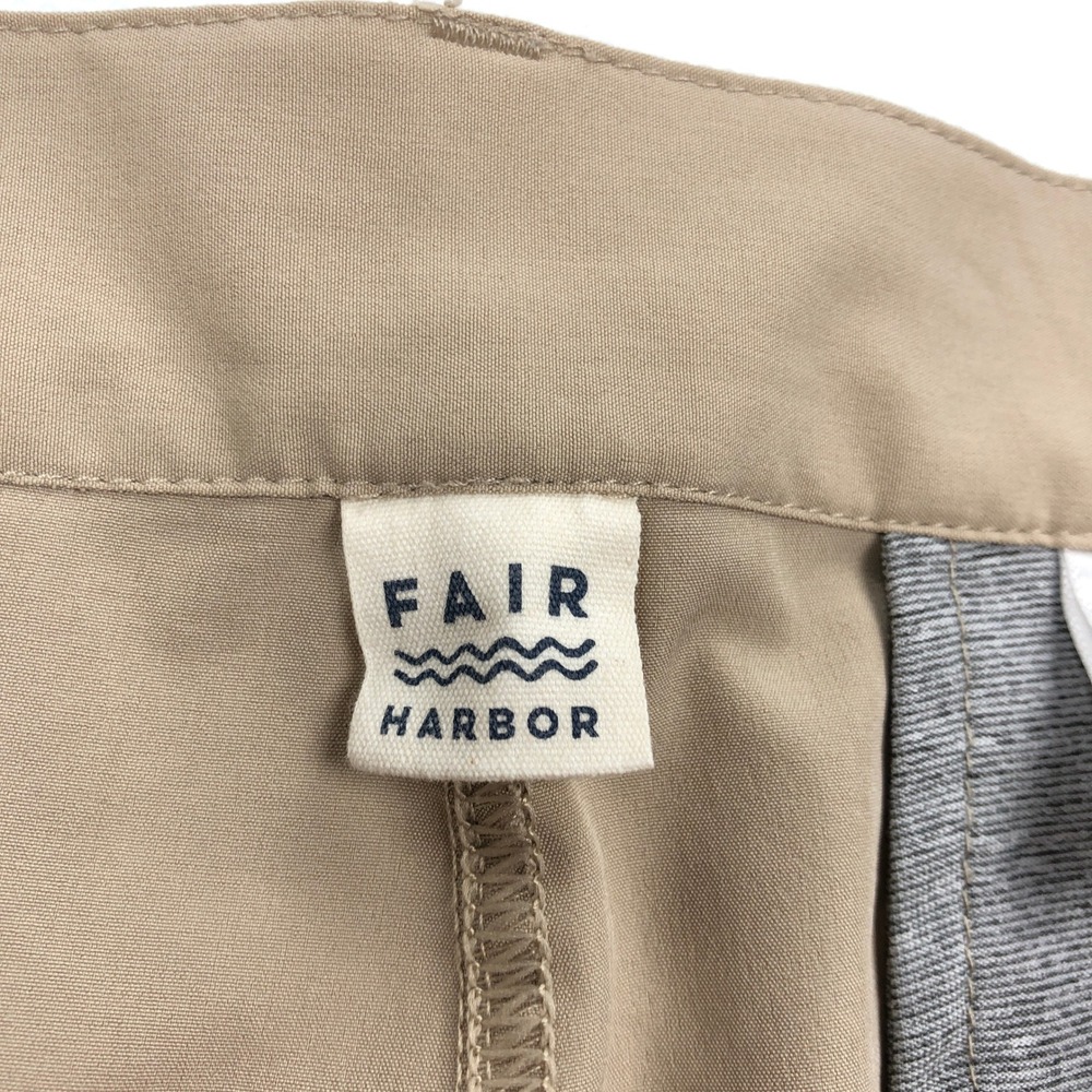 Fair Harbor The One Short Mens 38 Tan Khaki Recycled Stretch Performance Shorts - Picture 9 of 13